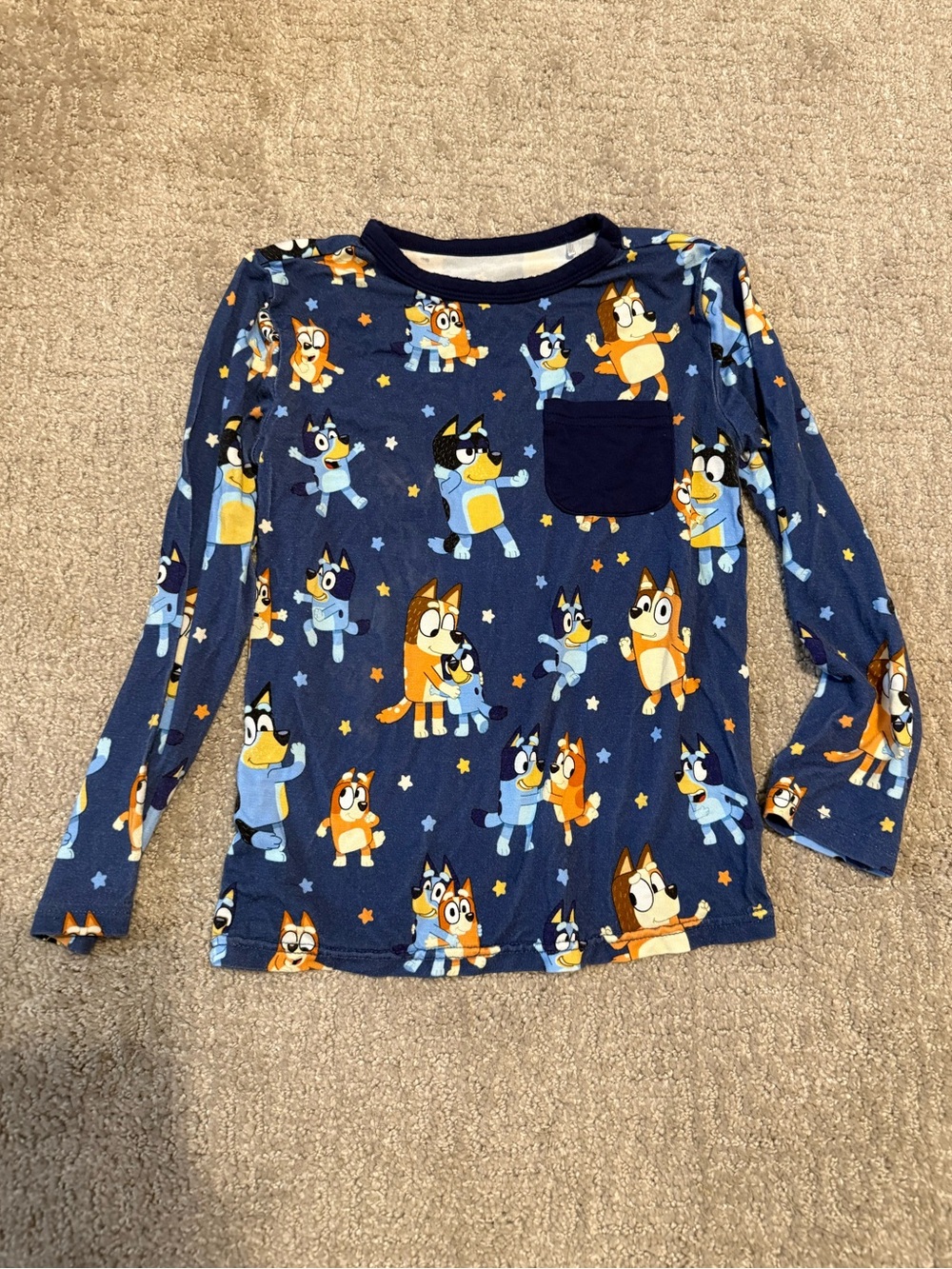 Little Sleepies Bluey Dance Mode Play Collection 3T Rare HTF Print Bamboo Shirt